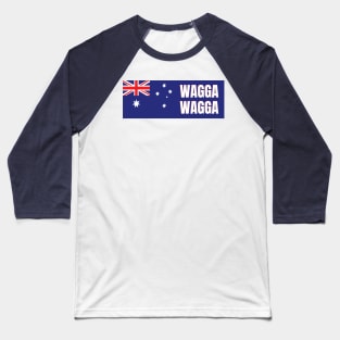 Wagga Wagga City in Australian Flag Baseball T-Shirt